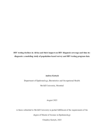 HIV testing declines in Africa and their impacts on HIV diagnosis coverage and time-to-diagnosis: a modeling study of population-based survey and HIV testing program data thumbnail