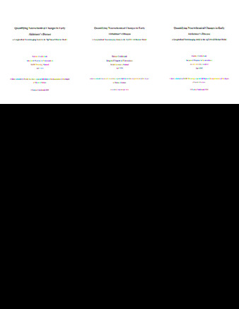Quantifying neurochemical changes in early Alzheimer’s Disease thumbnail