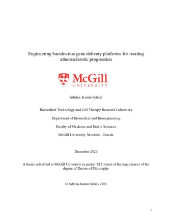 Engineering baculovirus gene delivery platforms for treating atherosclerotic progression thumbnail