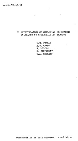 An investigation of explosive oxidations initiated by hypervelocity impacts thumbnail