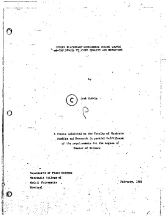 Celery blackheart occurrence during growth as influenced by light quality and nutrition. thumbnail