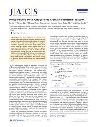 Photo-induced Metal-Catalyst-Free Aromatic Finkelstein Reaction thumbnail