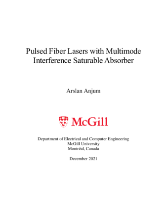 Pulsed fiber lasers with multimode interference saturable absorber thumbnail