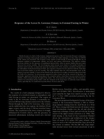 Response of the Lower St. Lawrence Estuary to External Forcing in Winter thumbnail