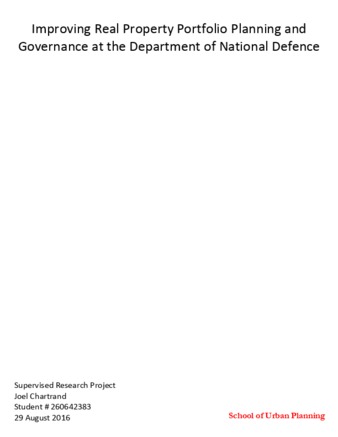 Improving Real Property Portfolio Planning and Governance at the Department of National Defence thumbnail