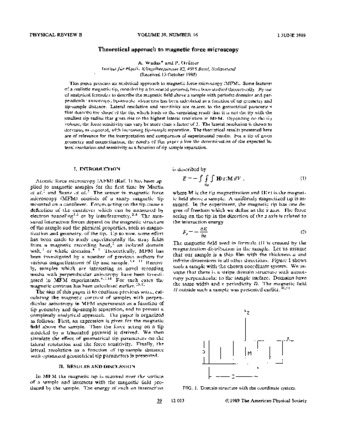 Theoretical approach to magnetic force microscopy thumbnail