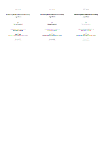 On privacy for reinforcement learning algorithms thumbnail