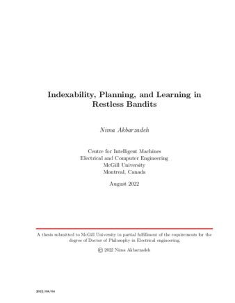 Restless bandits: indexability, computation of whittle index and learning thumbnail