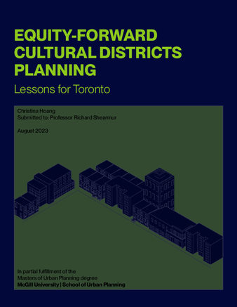 Equity-forward cultural districts planning: Lessons for Toronto thumbnail