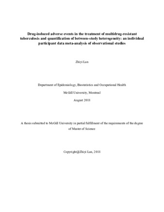 Drug-induced adverse events in the treatment of multidrug-resistant tuberculosis and quantification of between-study heterogeneity: an individual participant data meta-analysis of observational studies thumbnail