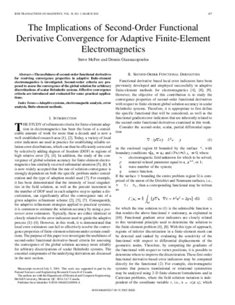 The implications of second-order functional derivative convergence for adaptive finite-element electromagnetics thumbnail