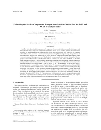 Estimating the Sea Ice Compressive Strength from Satellite-Derived Sea Ice Drift and NCEP Reanalysis Data thumbnail