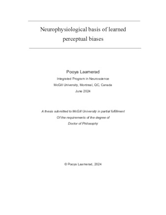 Neurophysiological basis of learned perceptual biases. thumbnail