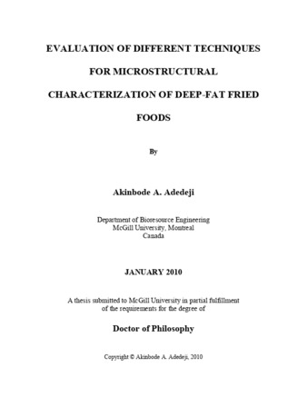 Evaluation of different techniques for microstructural characterization of deep-fat fried foods thumbnail