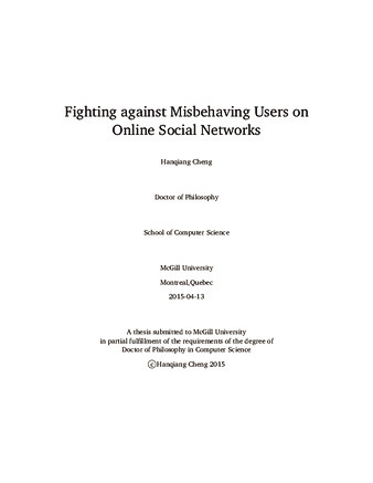 Fighting against misbehaving users on online social networks thumbnail