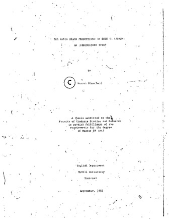 The radio drama productions of Esse W. Ljungh : an introductory study thumbnail