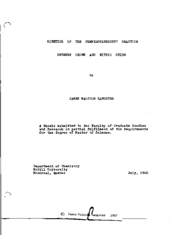 Kinetics of the chemiluminescent reaction between ozone and nitric oxide. thumbnail