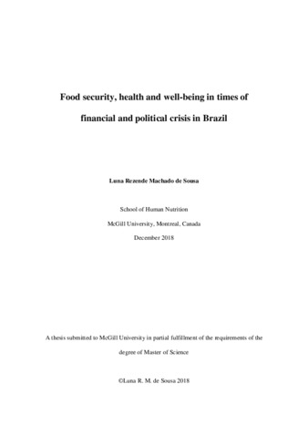 Food security, health and well-being in times of financial and political crisis in Brazil thumbnail