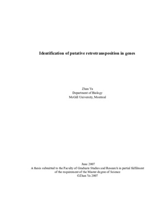 Identification of putative retrotransposition in genes thumbnail