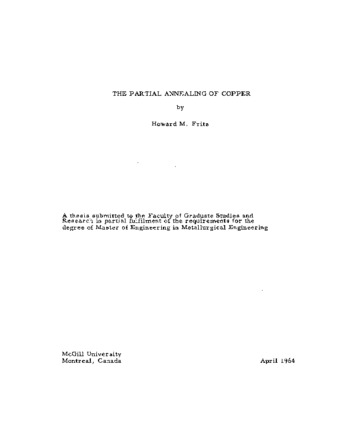 The partial annealing of copper. thumbnail