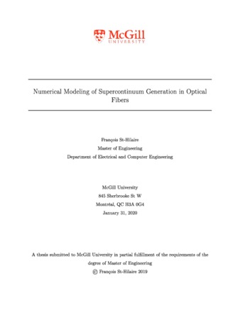 Numerical modeling of supercontinuum generation in optical fibers thumbnail