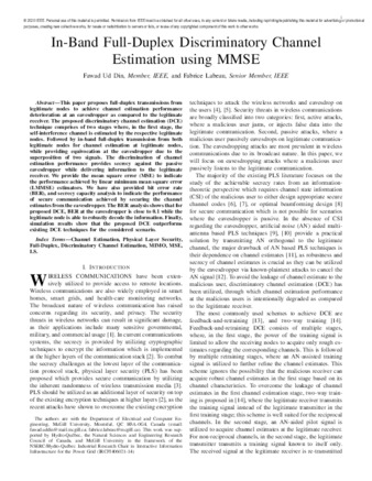 In-Band Full-Duplex Discriminatory Channel Estimation Using MMSE thumbnail