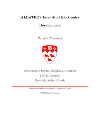 ALBATROS front-end electronics development thumbnail