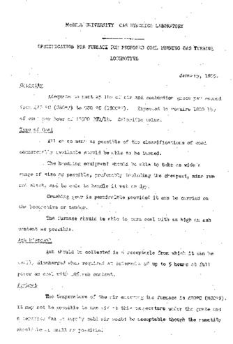 Specification for furnace for proposed coal burning gas turbine locomotive thumbnail