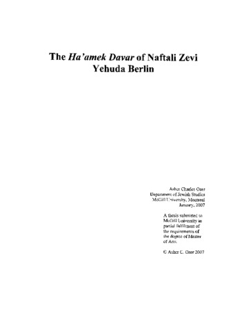 The Ha'amek Davar of Naftali Zevi Yehuda Berlin / thumbnail