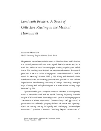 Landwash Readers: A Space of Collective Reading in the Medical Humanities thumbnail