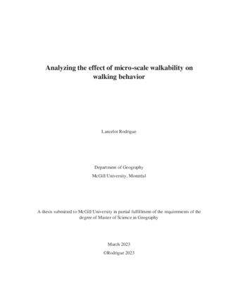 Analyzing the effect of micro-scale walkability on walking behavior thumbnail