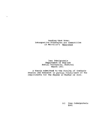 Reading that brow : interpretive strategies and communities in Melville's Moby-dick thumbnail