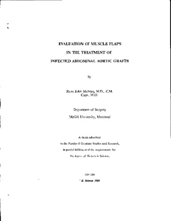 Evaluation of muscle flaps in the treatment of infected abdominal aortic grafts thumbnail