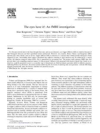 The eyes have it!: An fMRI investigation thumbnail