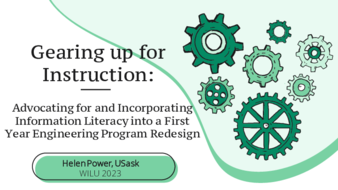 Gearing up for Instruction: Advocating for and Incorporating Information Literacy into a First Year Engineering Program Redesign thumbnail