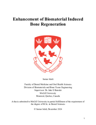 Enhancement of biomaterial induced bone regeneration thumbnail