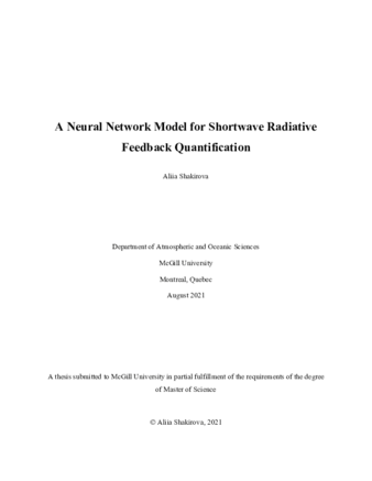 A neural network model for shortwave radiative feedback quantification thumbnail