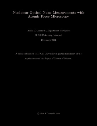 Nonlinear optical noise measurements with atomic force microscopy thumbnail