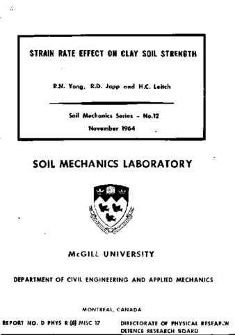 Strain rate effect on clay soil strength thumbnail