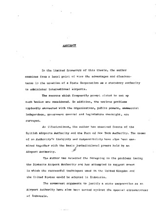 The status and functions of a state corporation as an airport authority / thumbnail