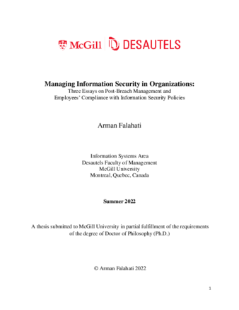 Managing Information Security in Organizations thumbnail