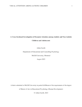 A cross-sectional investigation of dynamic attention among autistic and non-autistic children and adolescents thumbnail