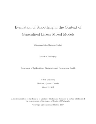 Evaluation of smoothing in the context of generalized linear mixed models thumbnail