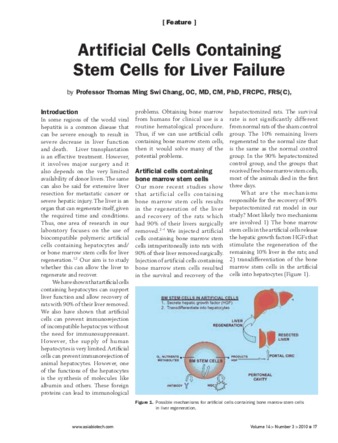 Artificial Cells containing Stem Cells for Liver Failure thumbnail