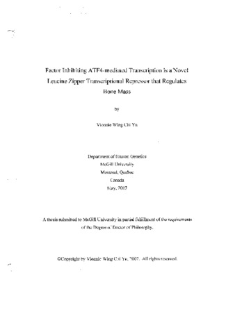 Factor inhibiting ATF4-mediated transcription is a novel leucine zipper transcriptional repressor that regulates bone mass thumbnail